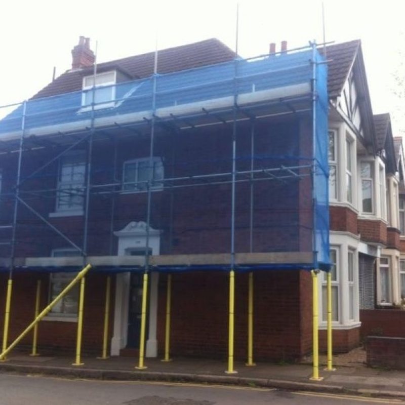 Noise reduction screening installed around an industrial plant in Rugby.